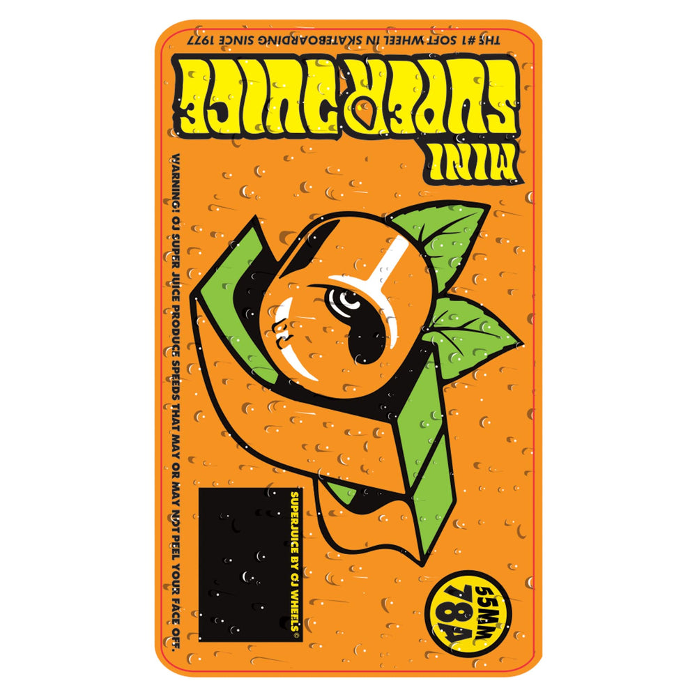 55mm Mini Super Juice Orange 78a | Soft | OJ Skateboard Wheels