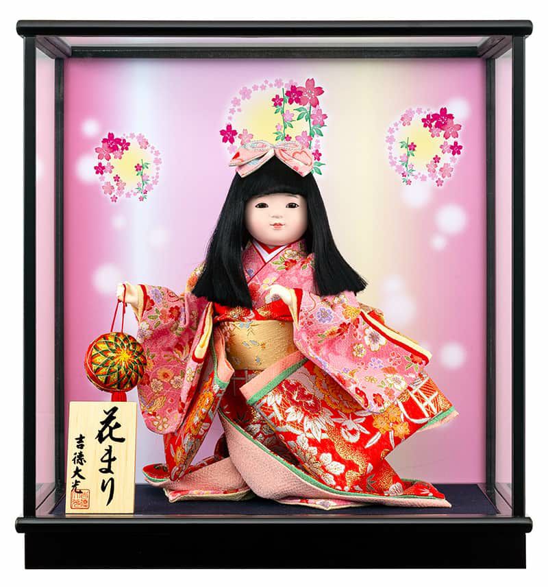 雛人形 吉徳大光 ひな人形 雛 ケース飾り 浮世人形 花まり 7号 【2024