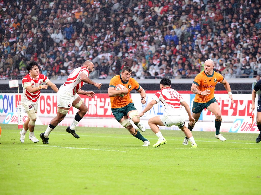 ラグビー日豪戦、豪ワラビーズが日本代表に19ー15で逃げ切り勝利
