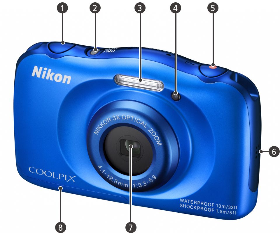 COOLPIX S33 - 各部名称 | 一眼レフカメラ | ニコン
