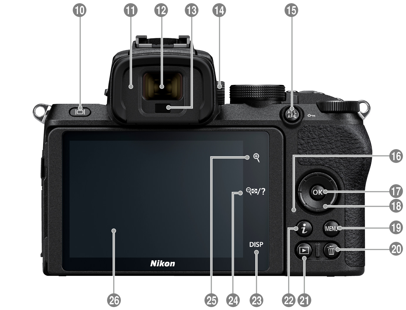 Z50 - システム(各部名称) | ミラーレスカメラ | ニコン