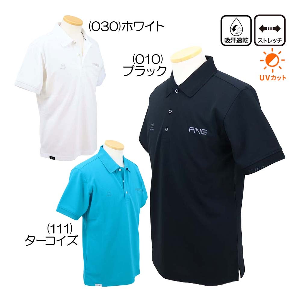 ピン PING レイブロック半袖ポロシャツ 621-6160203 メンズウェア 26春