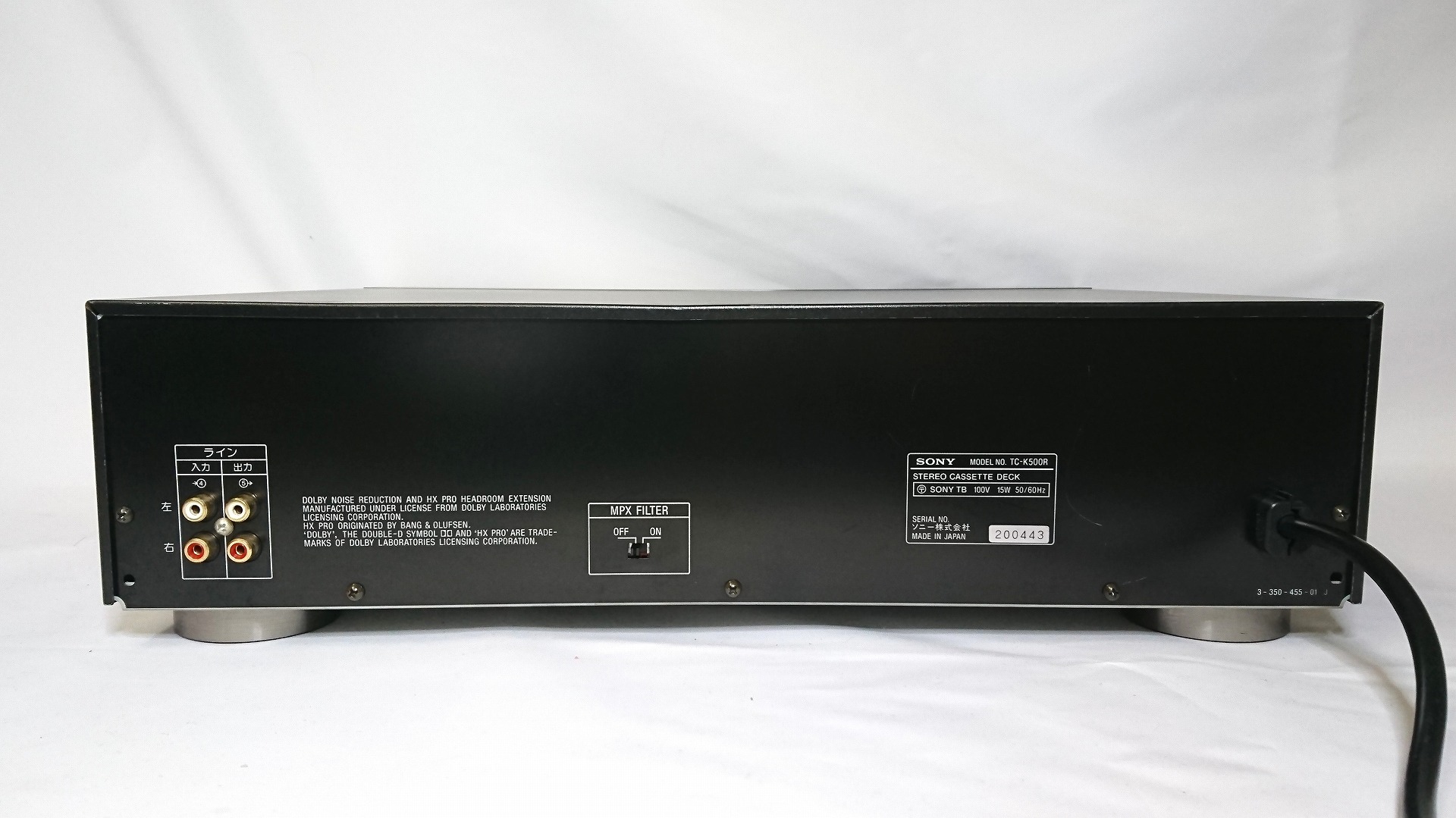 SONY TC-K500R◇「K」が付く最後のソニーのオートリバース