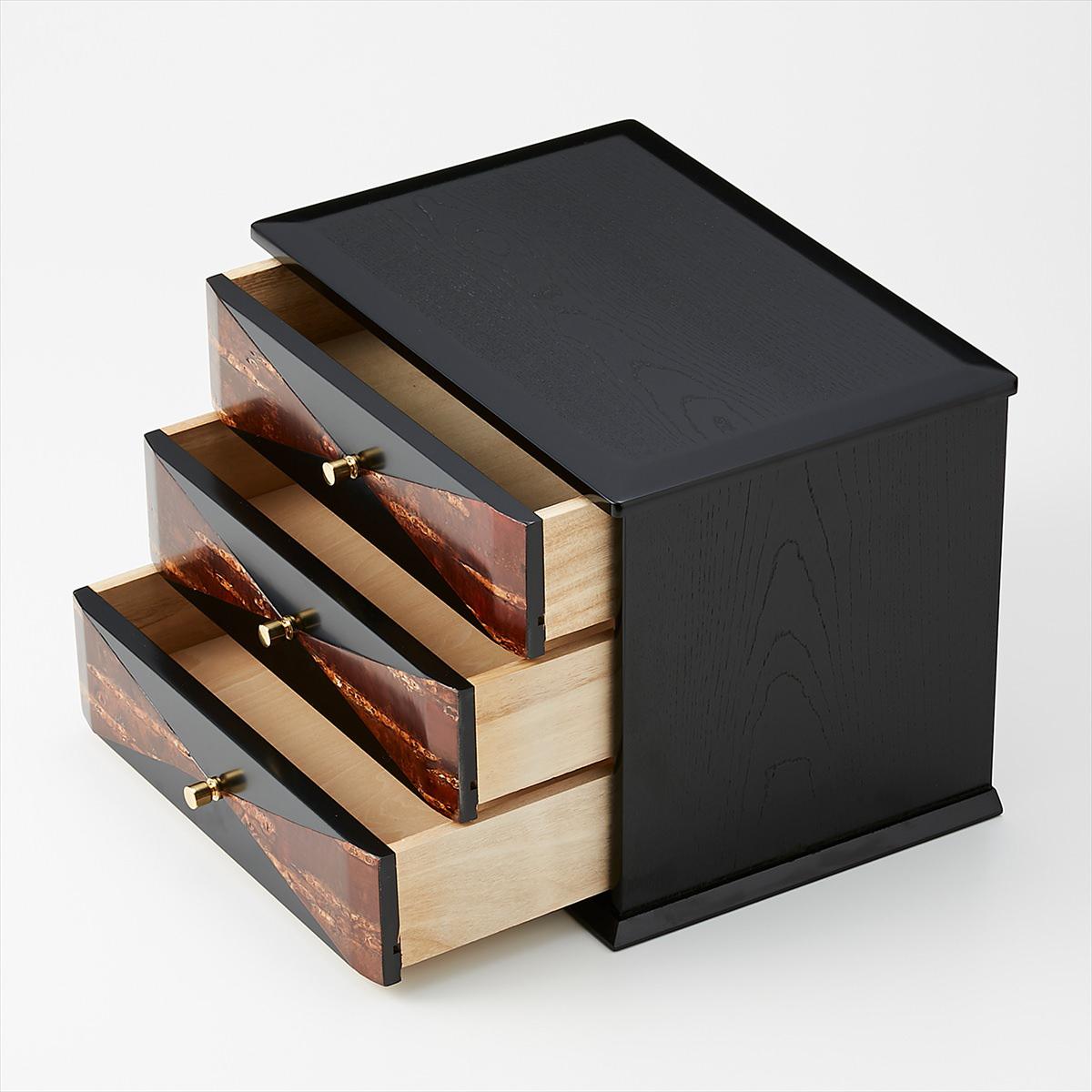 樺細工 和らく 三ツ引き 〔約幅29.5×奥行20×高さ21.5cm、約2.15kg