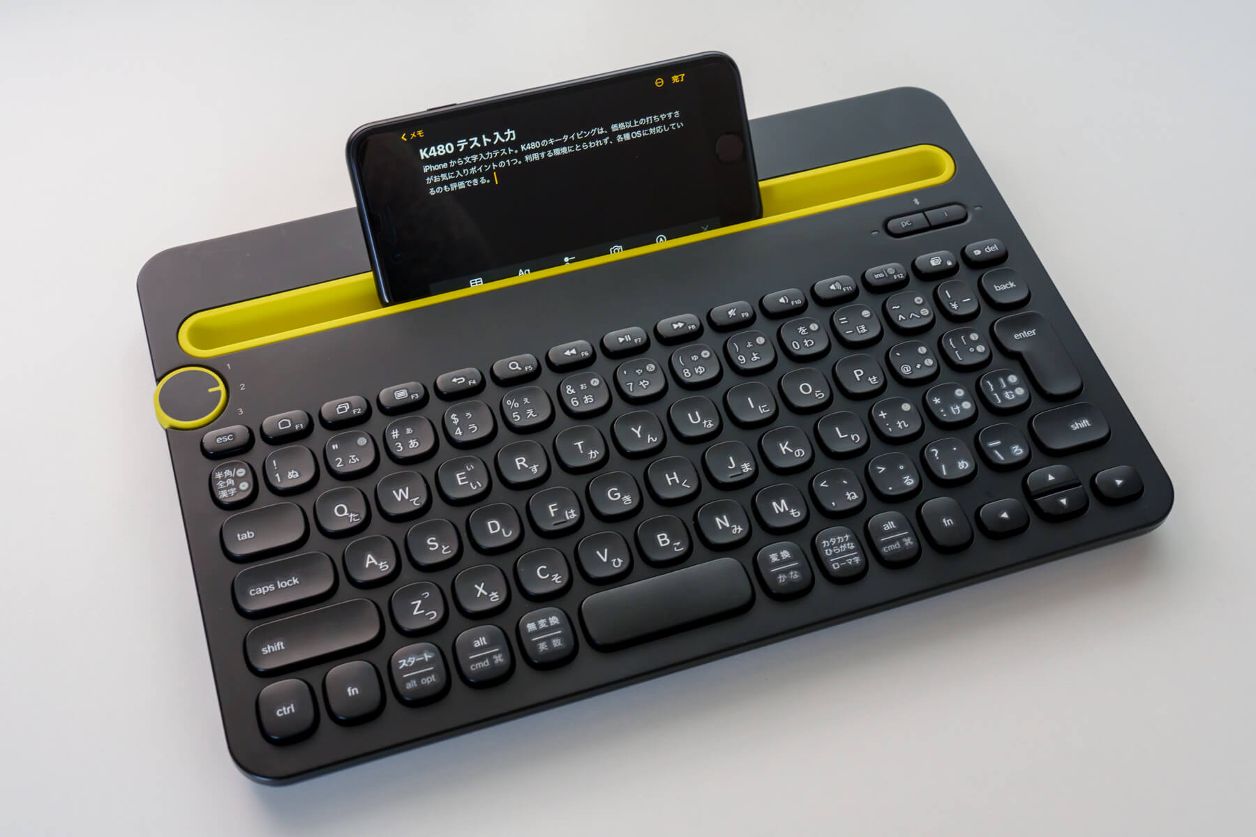 ロジクールK480を購入＆レビュー！スマホやタブレットで使える溝つき