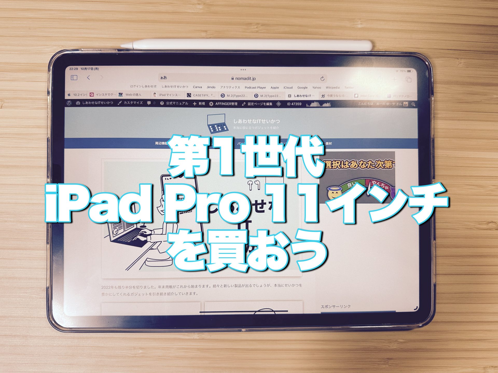 iPad Pro 11インチ(第1世代)を買おう】お値打ち中古情報 – しあわせな