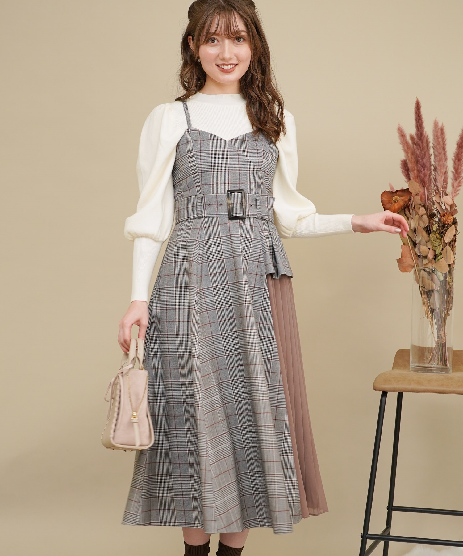 サイドプリーツキャミワンピ | キャミワンピース | NOELA OFFICIAL WEB