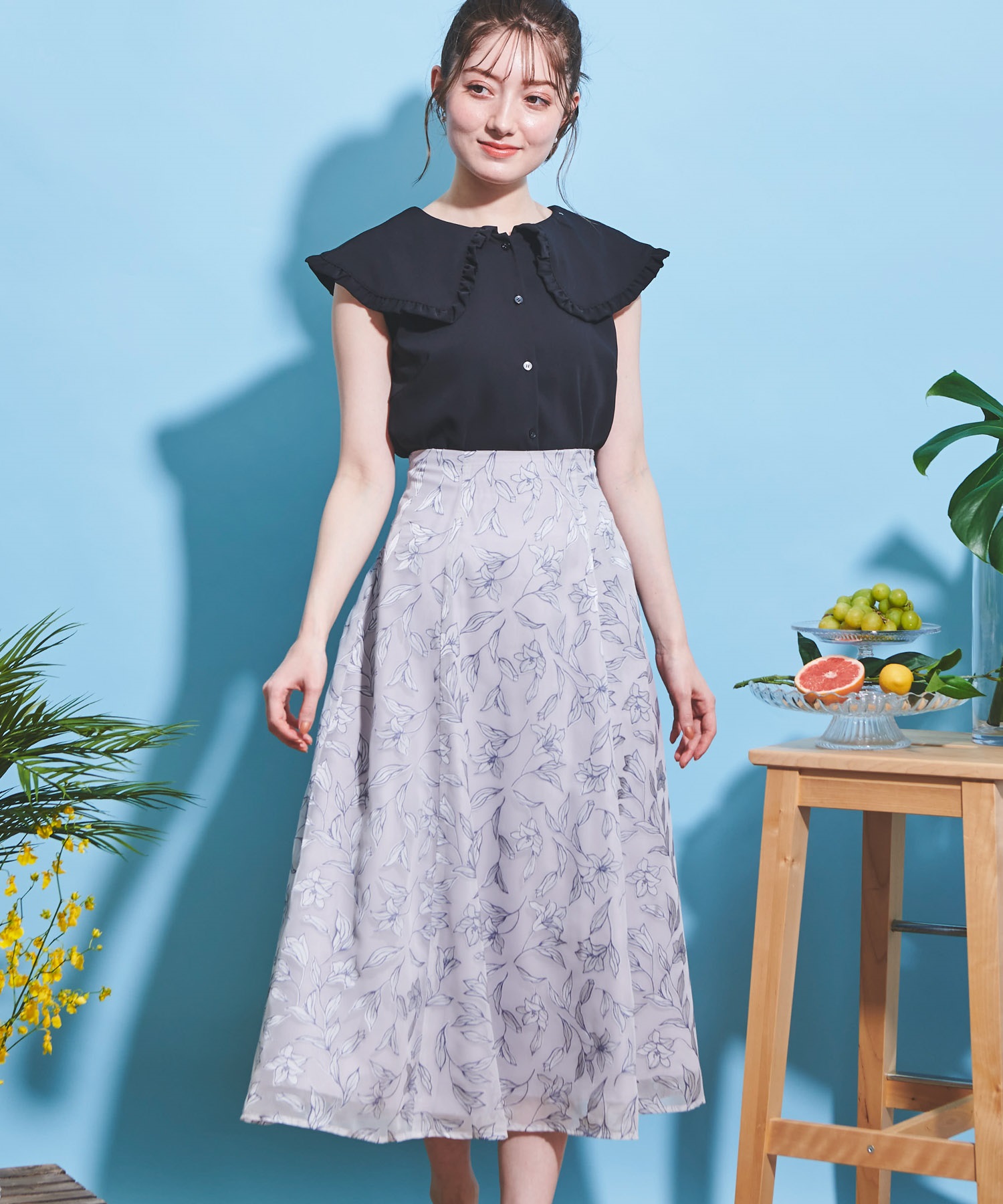 リーフ柄オパールスカート | フレアスカート | NOELA OFFICIAL WEB STORE