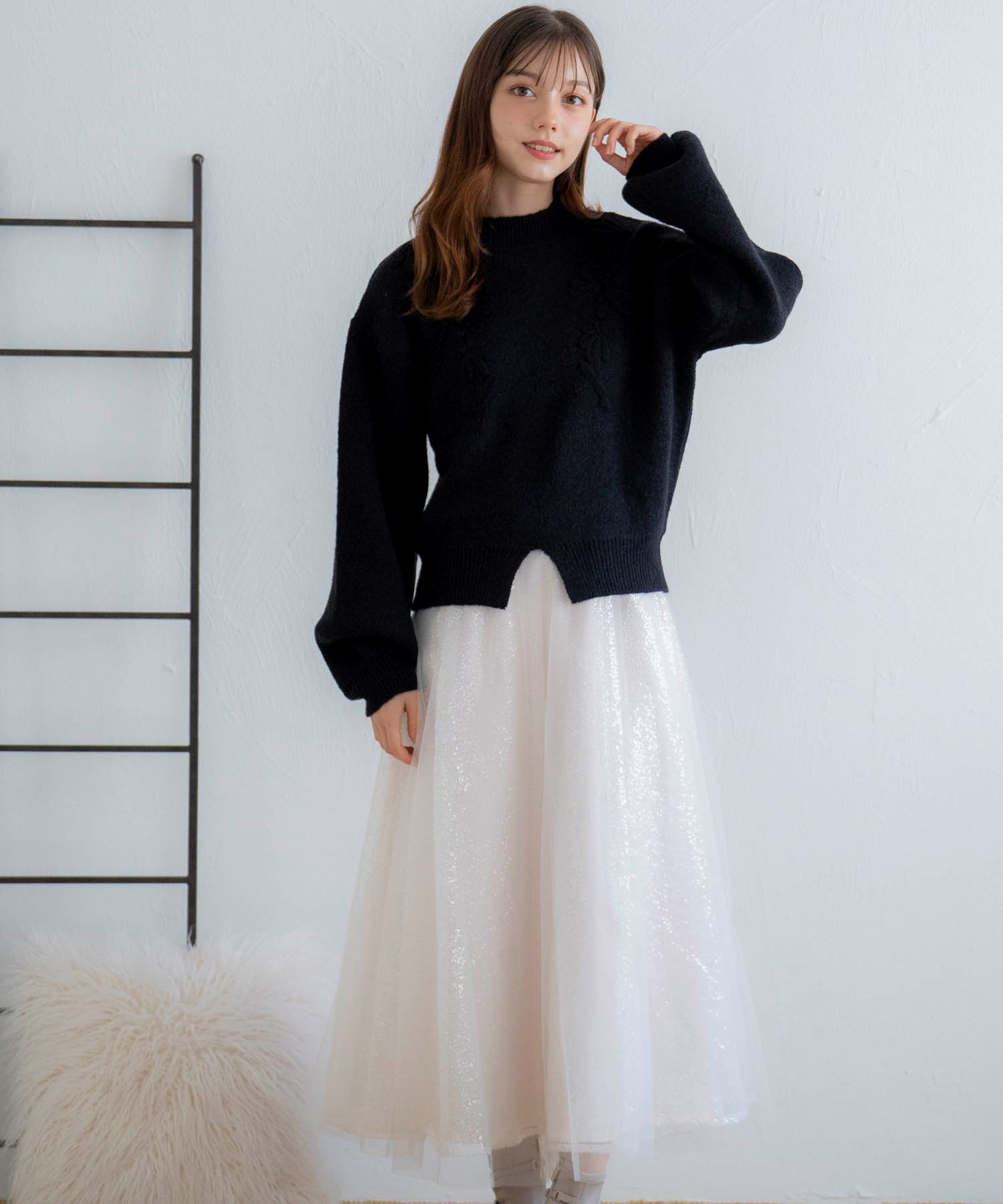 スパンコールチュールスカート | フレアスカート | NOELA OFFICIAL WEB