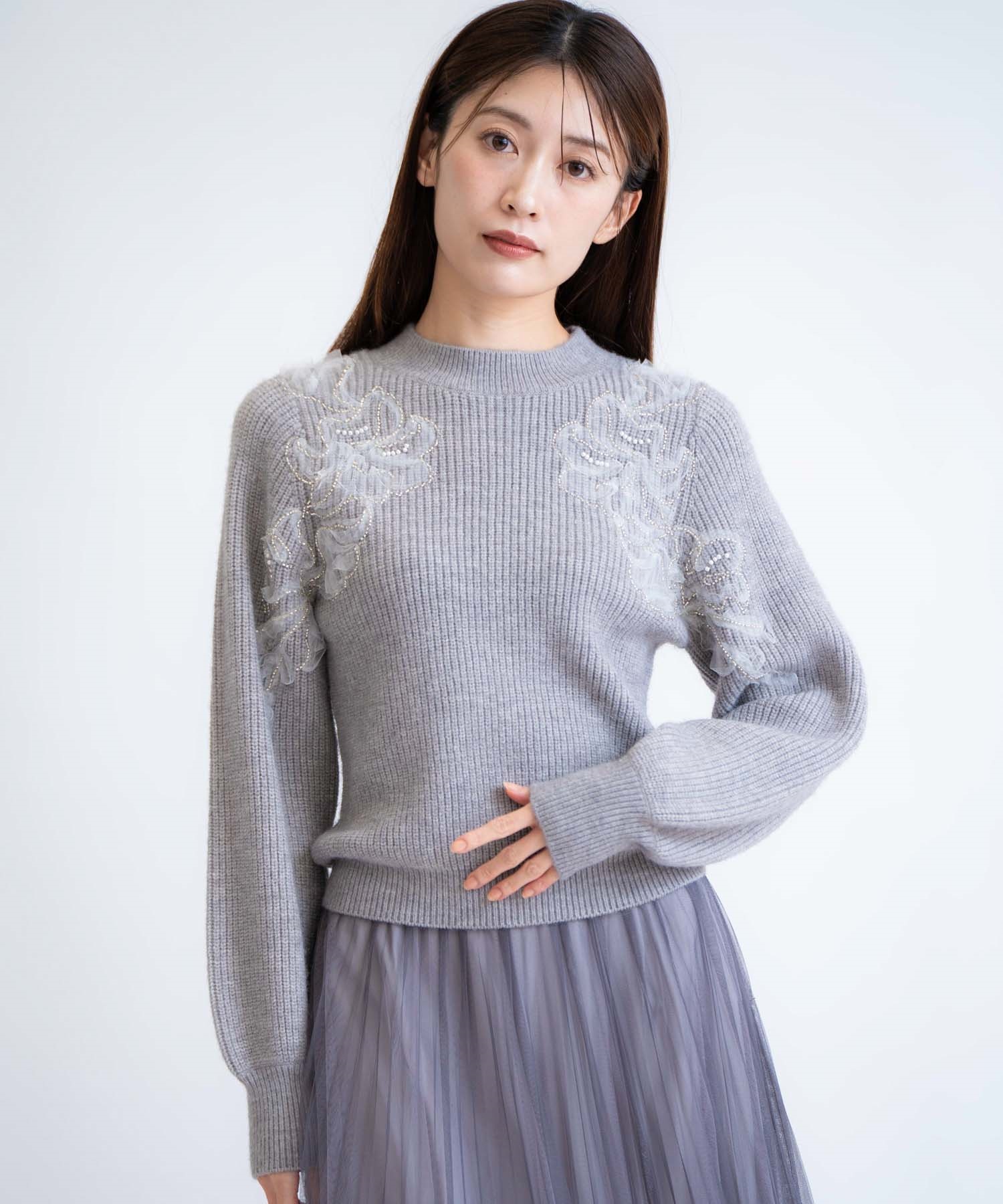 ビジュー刺繍ニット | ニット | NOELA OFFICIAL WEB STORE