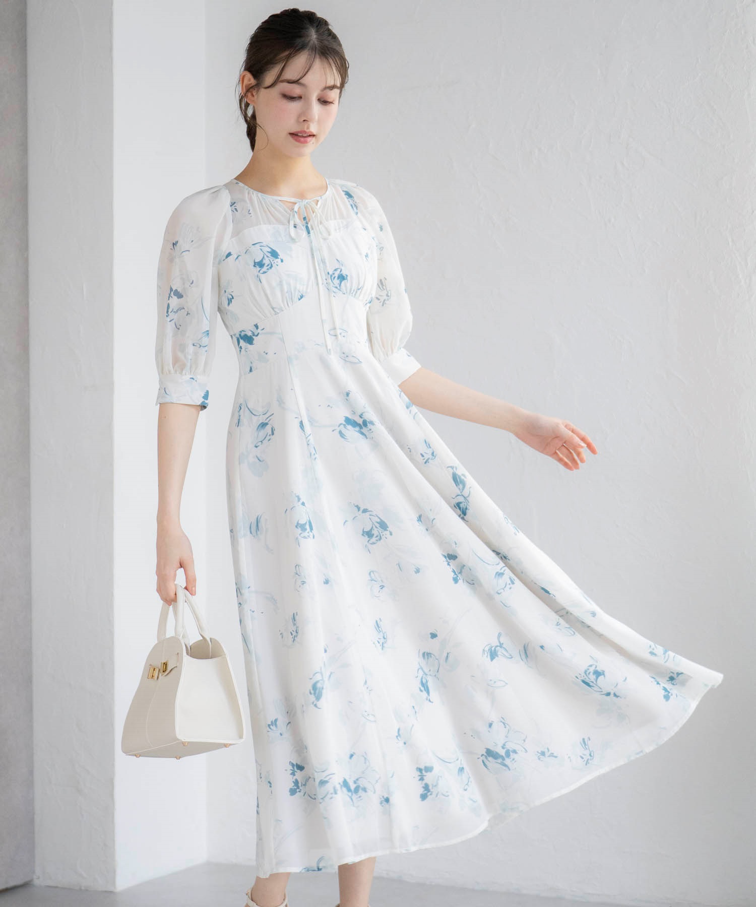 15周年】ビスチェデザイン花柄ワンピ | ロングワンピース | NOELA