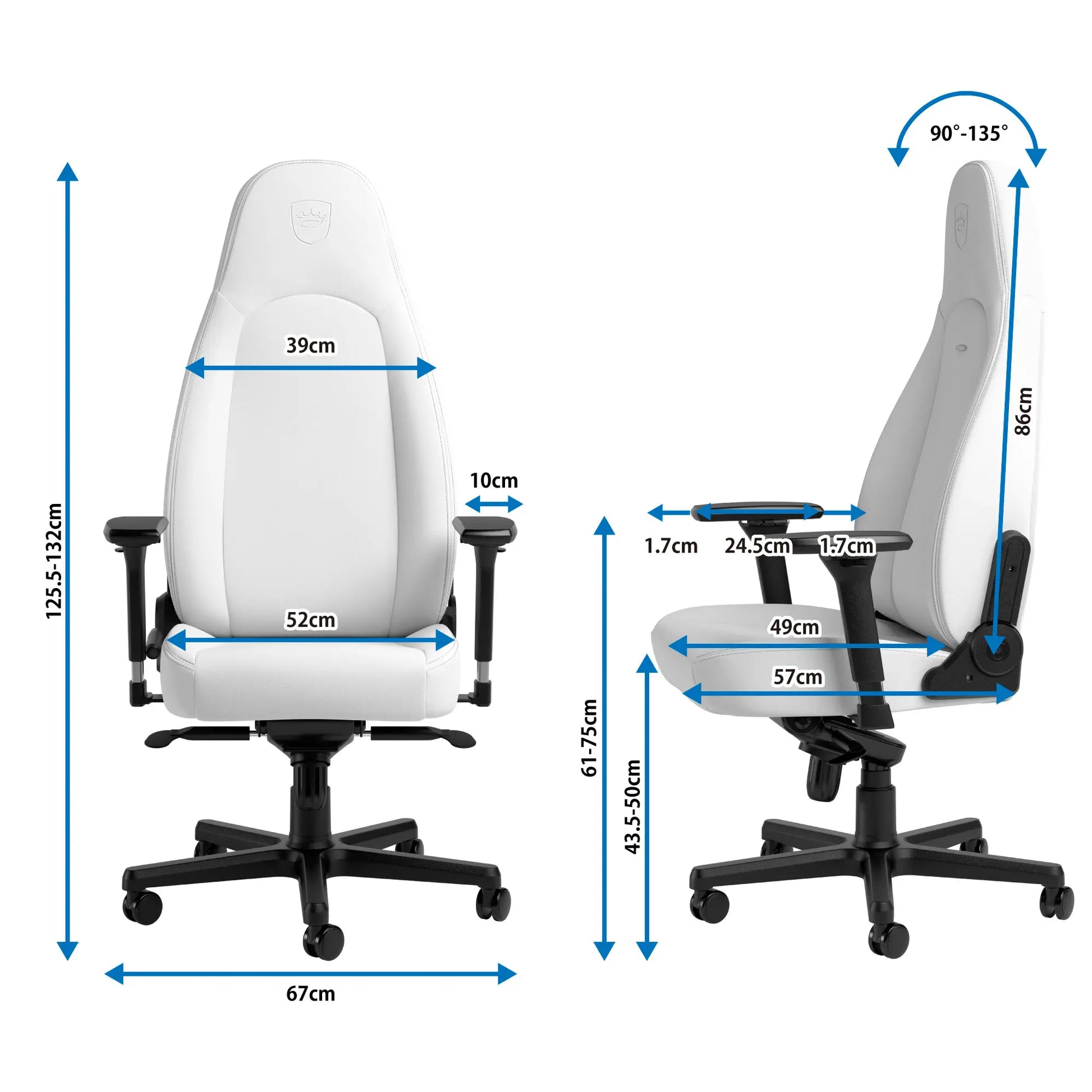 noblechairs ゲーミングチェア｜ICON - WHITE EDITION｜NBL-ICN-PU-WED