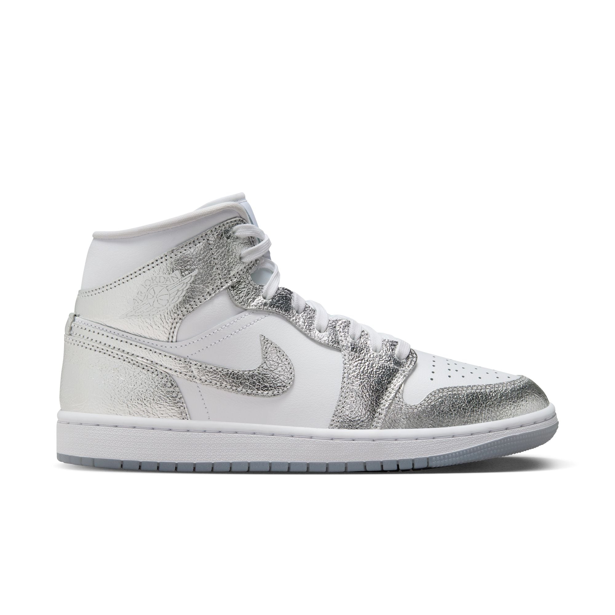 Jordan - Women - Air Jordan 1 Mid SE - White/Silver/Wolf Grey – Nohble