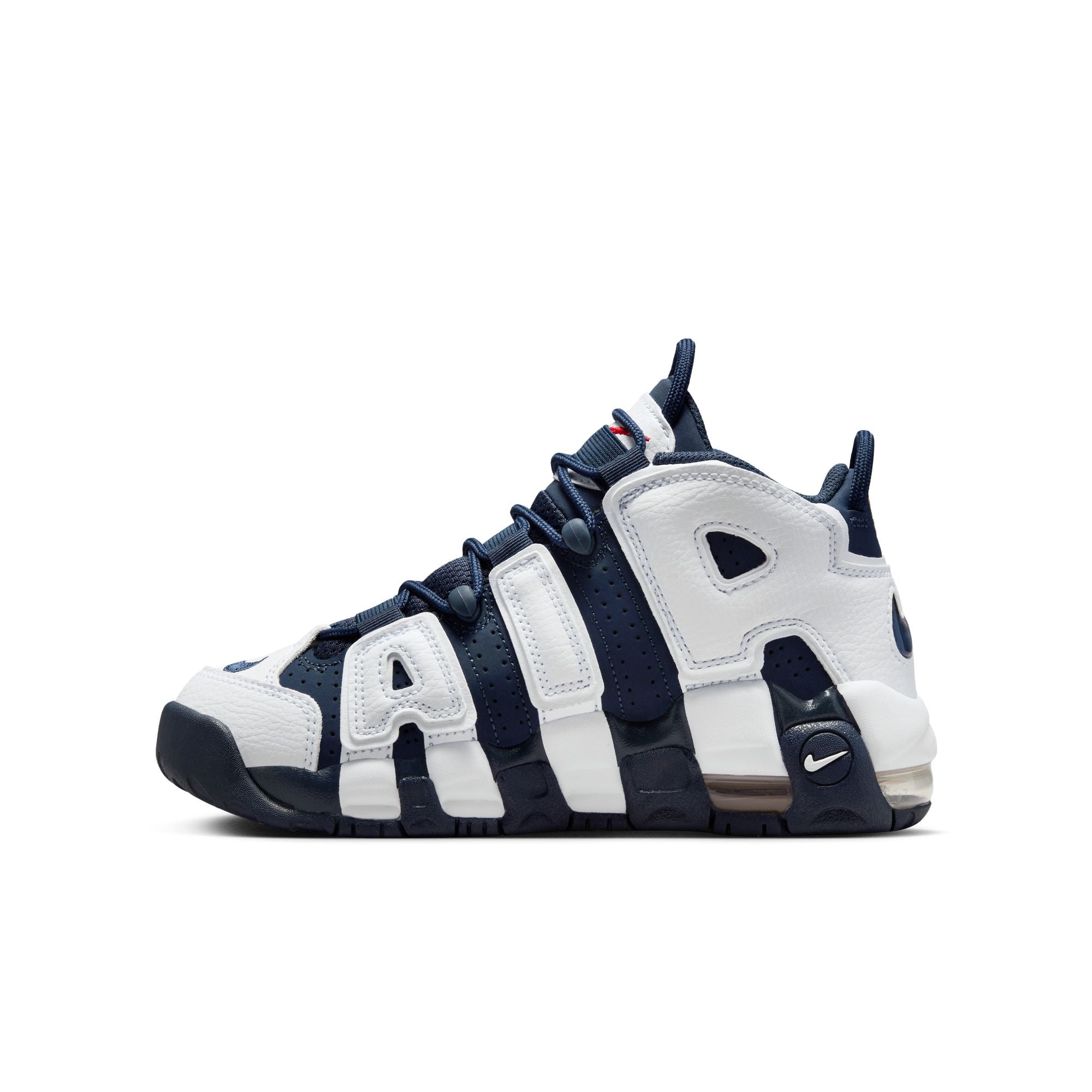 Nike - Boy - GS Air More Uptempo - White/Midnight Navy/Metallic