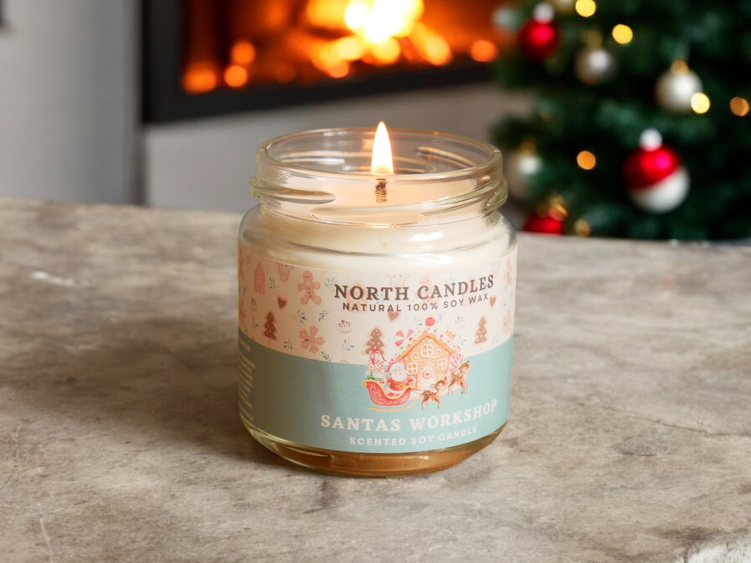クリスマスキャンドルサンタズワークショップアロマソイキャンドル