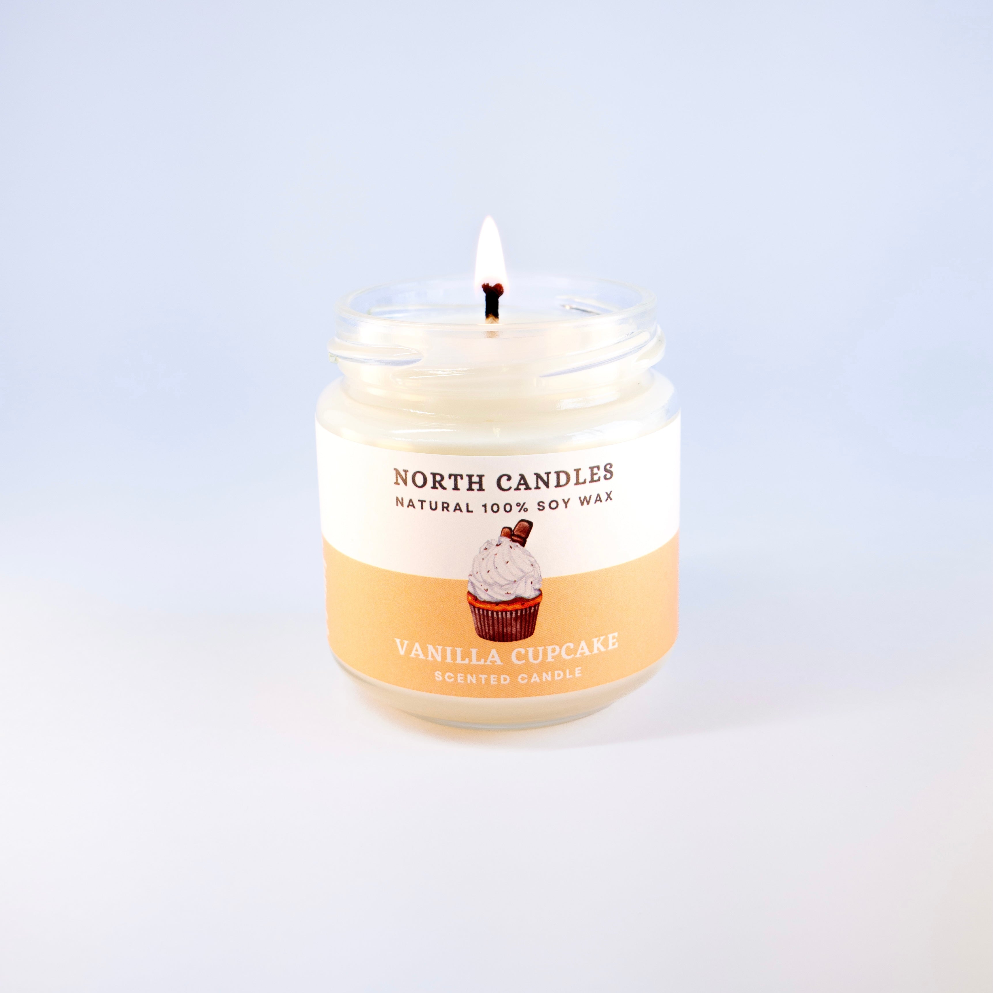バニラカップケーキビンキャンドル – North Candles