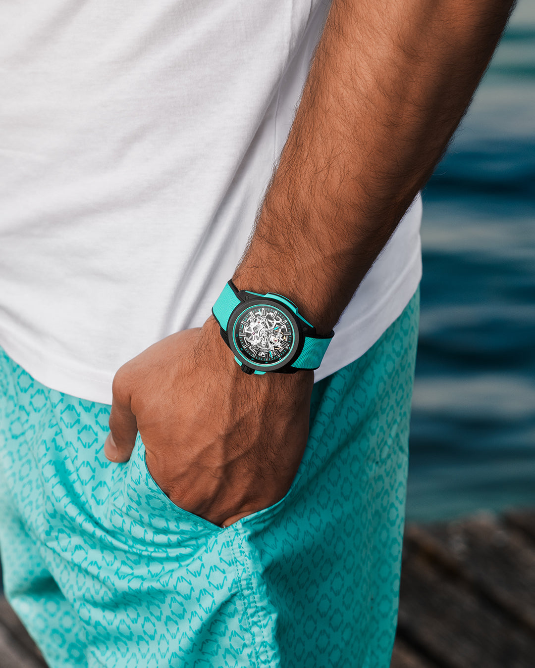 Wild ONE Skeleton 42mm Turquoise | NORQAIN Swiss Made Watches