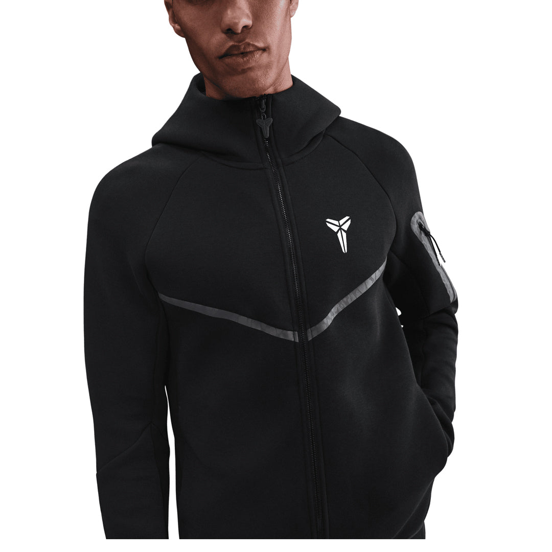 KOBE TECH FLEECE FULL-ZIP WINDRUNNER JACKET BLACK – NRML