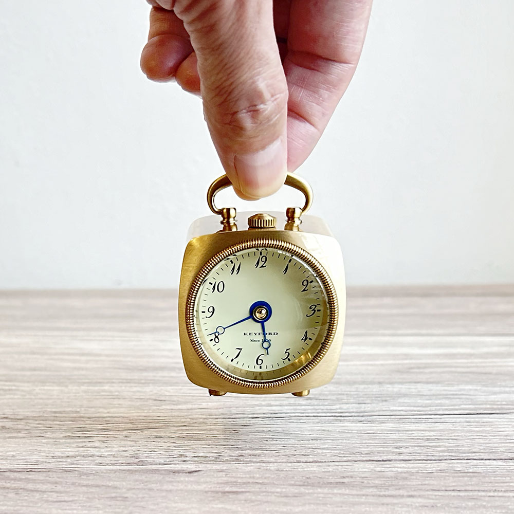 キーフォード グラブテーブルクロック 置き時計 ゴールド KEYFORD Grab