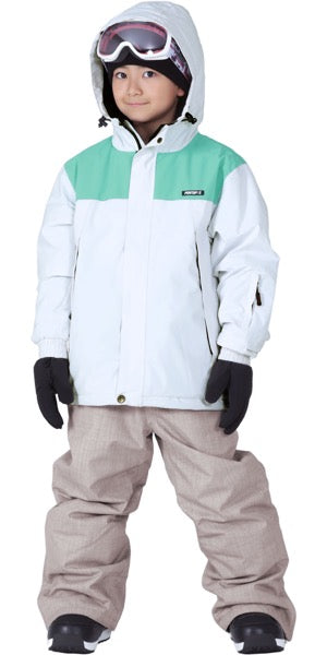 クリアランスセール] ホワイトセット限定 スノーボードウェア キッズ
