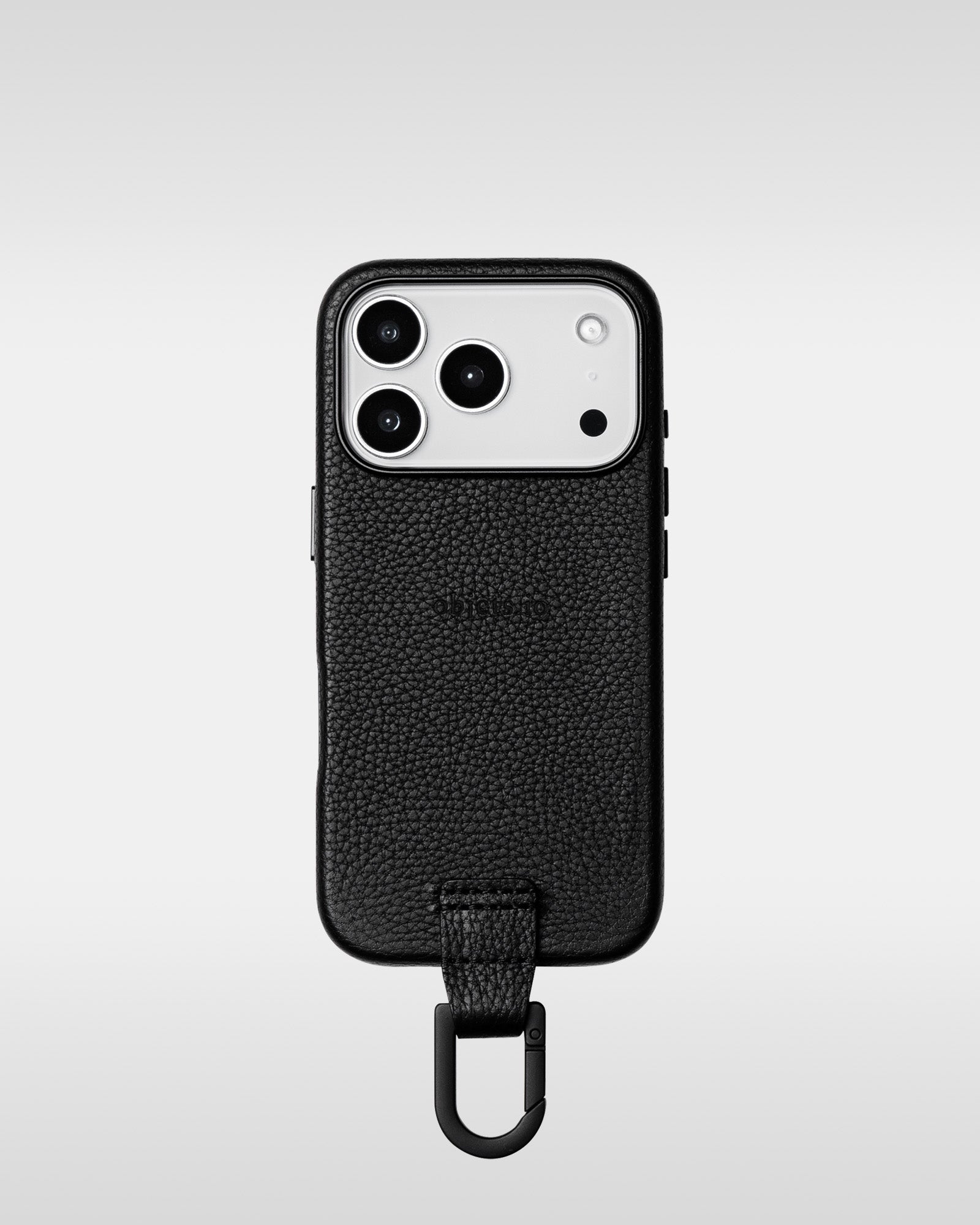 カラビナ付 iPhoneケース - ブラック - iPhone 17/16/15/14対応