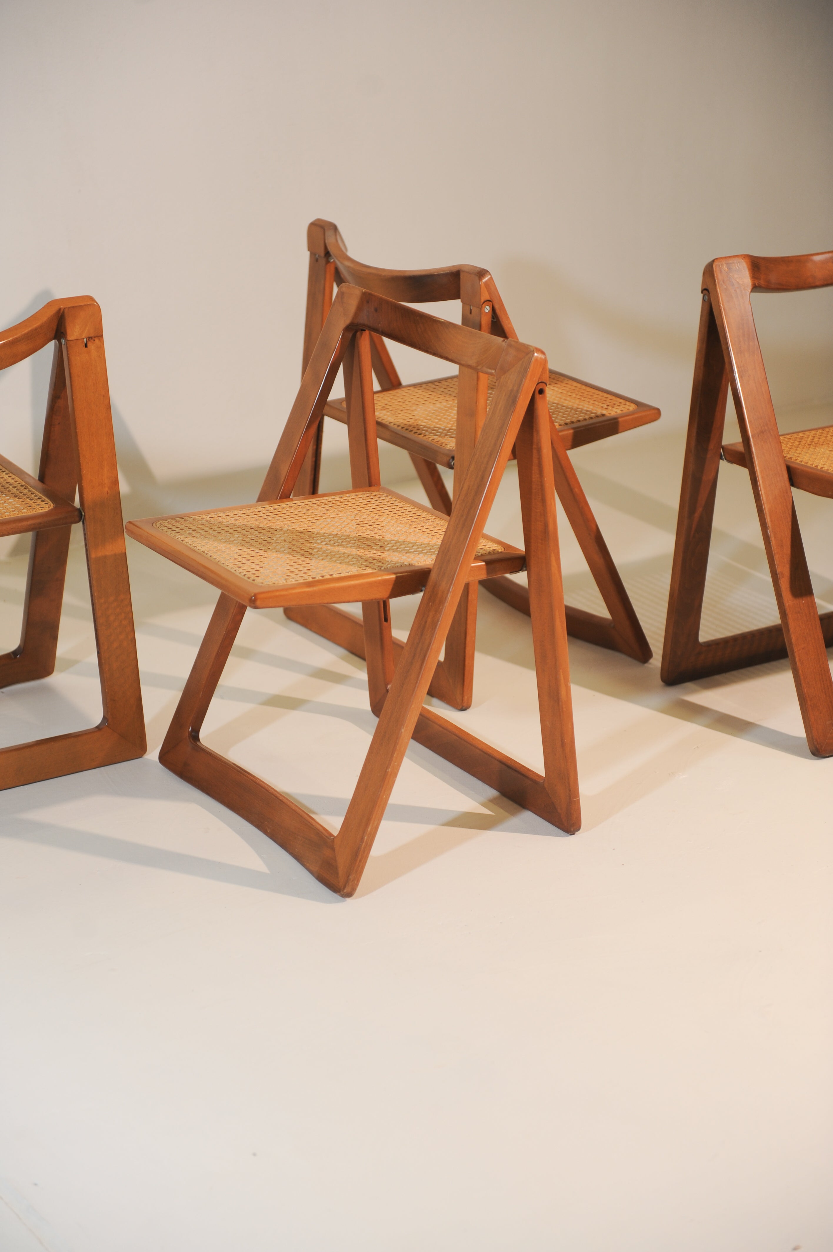 Set of 4 Aldo Jacober & D'Aniello Folding Chairs, 1966