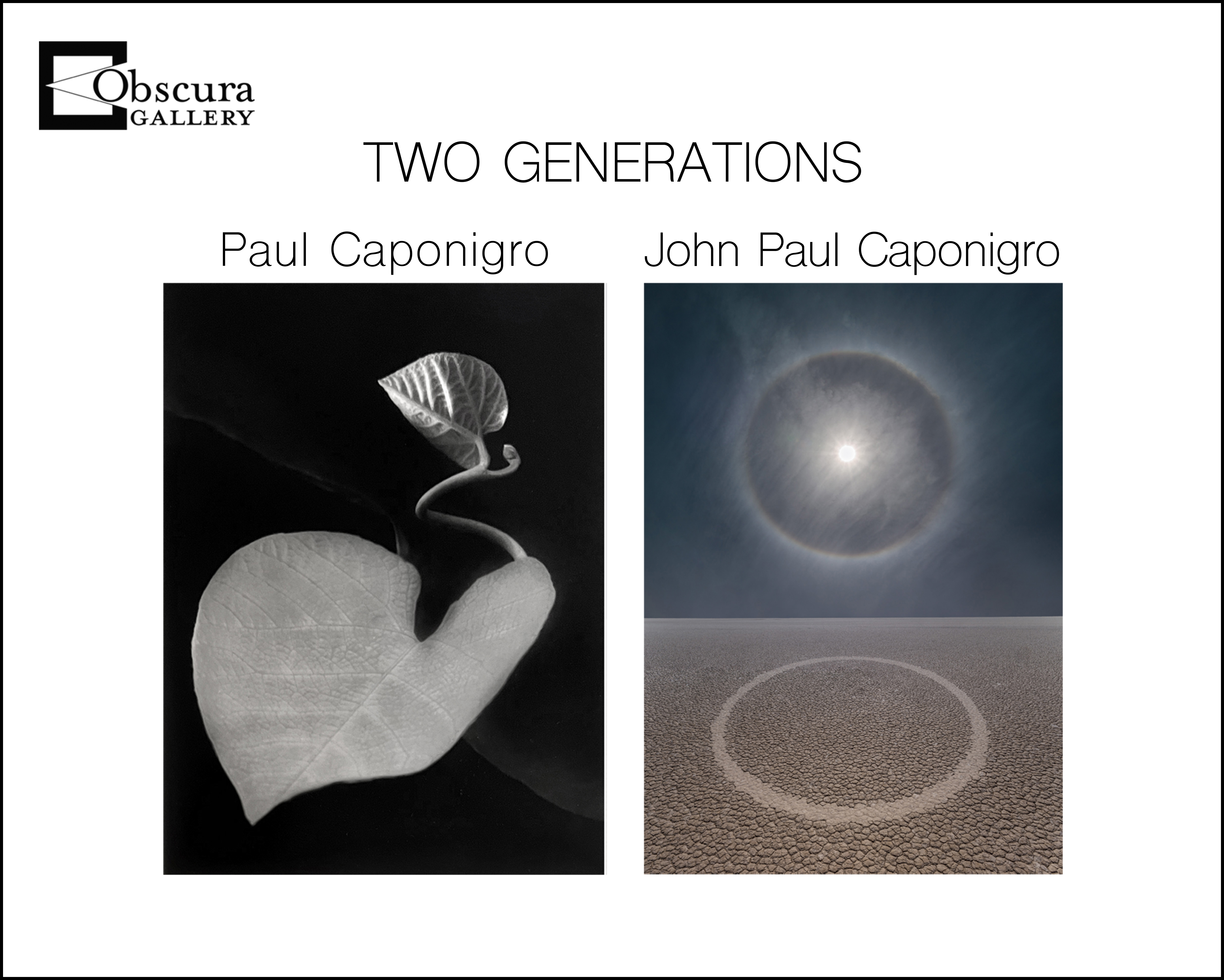 Two Generations Paul Caponigro and John Paul Caponigro