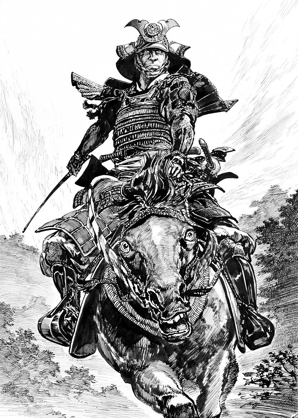 平田弘史の画業60年を記念した展覧会、原画や単行本など約300点を展示