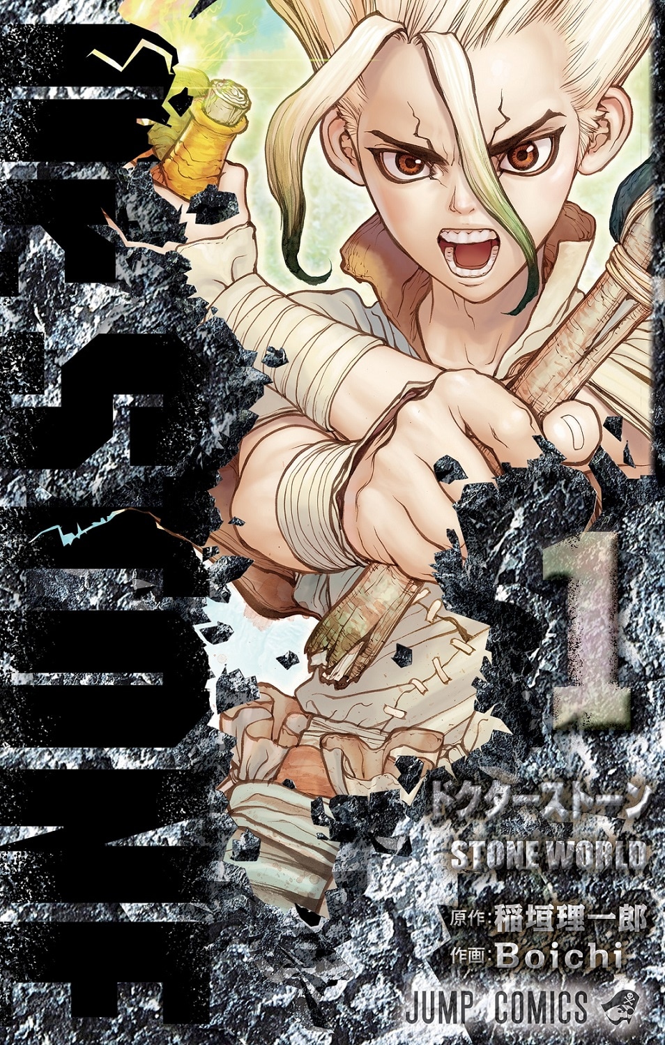 稲垣理一郎×Boichi「Dr.STONE」1巻発売、人類が石化した世界で