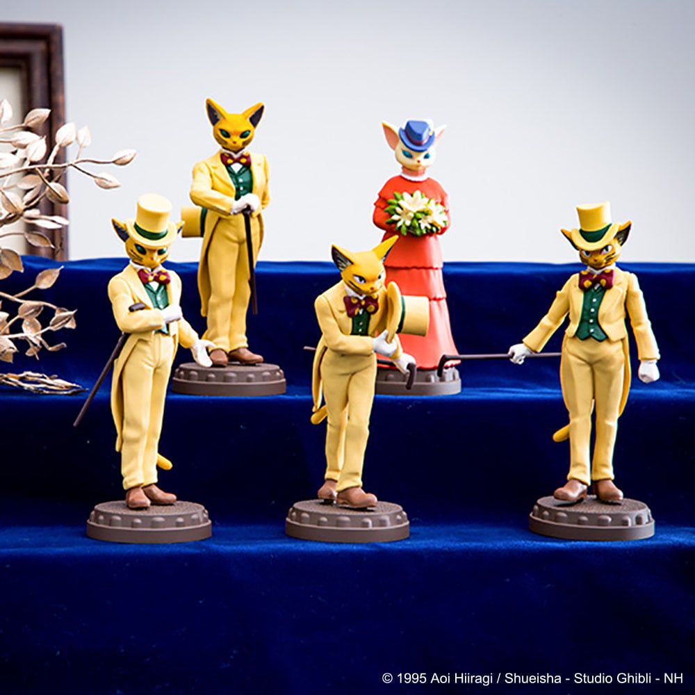 耳すま」作中のいろんなバロンを再現したフィギュア、本染めの手拭いも