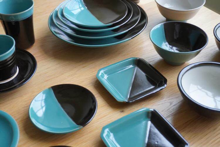 因州中井窯 染め分け 6寸皿 | 大江ノ郷自然牧場