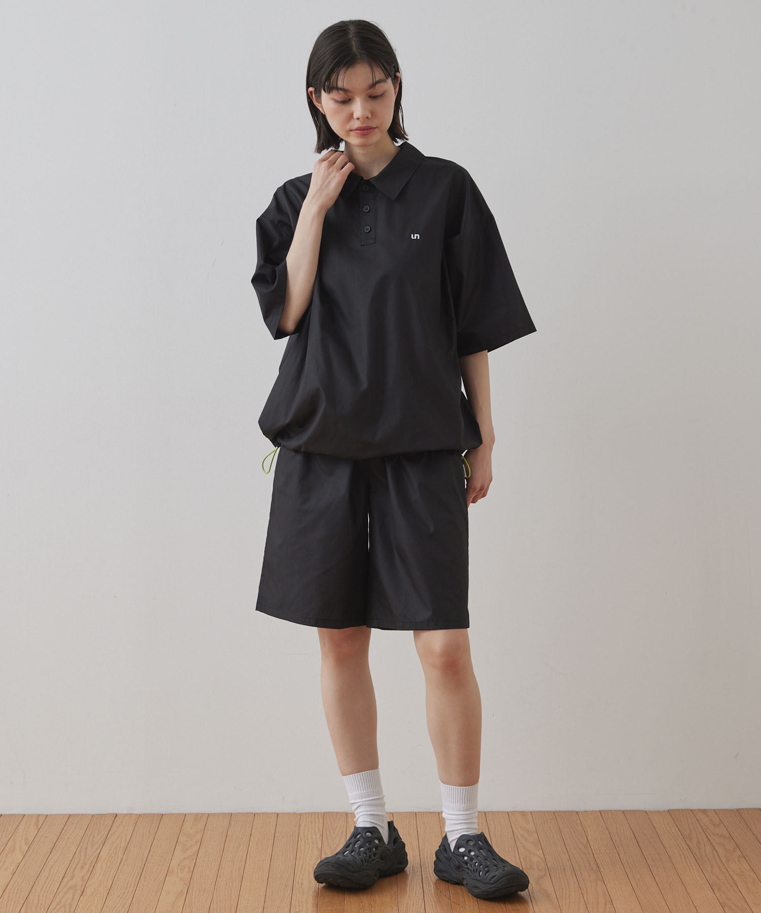 Unblend】ワンポイント刺繍 ポロシャツ＆ハーフパンツ セットアップ