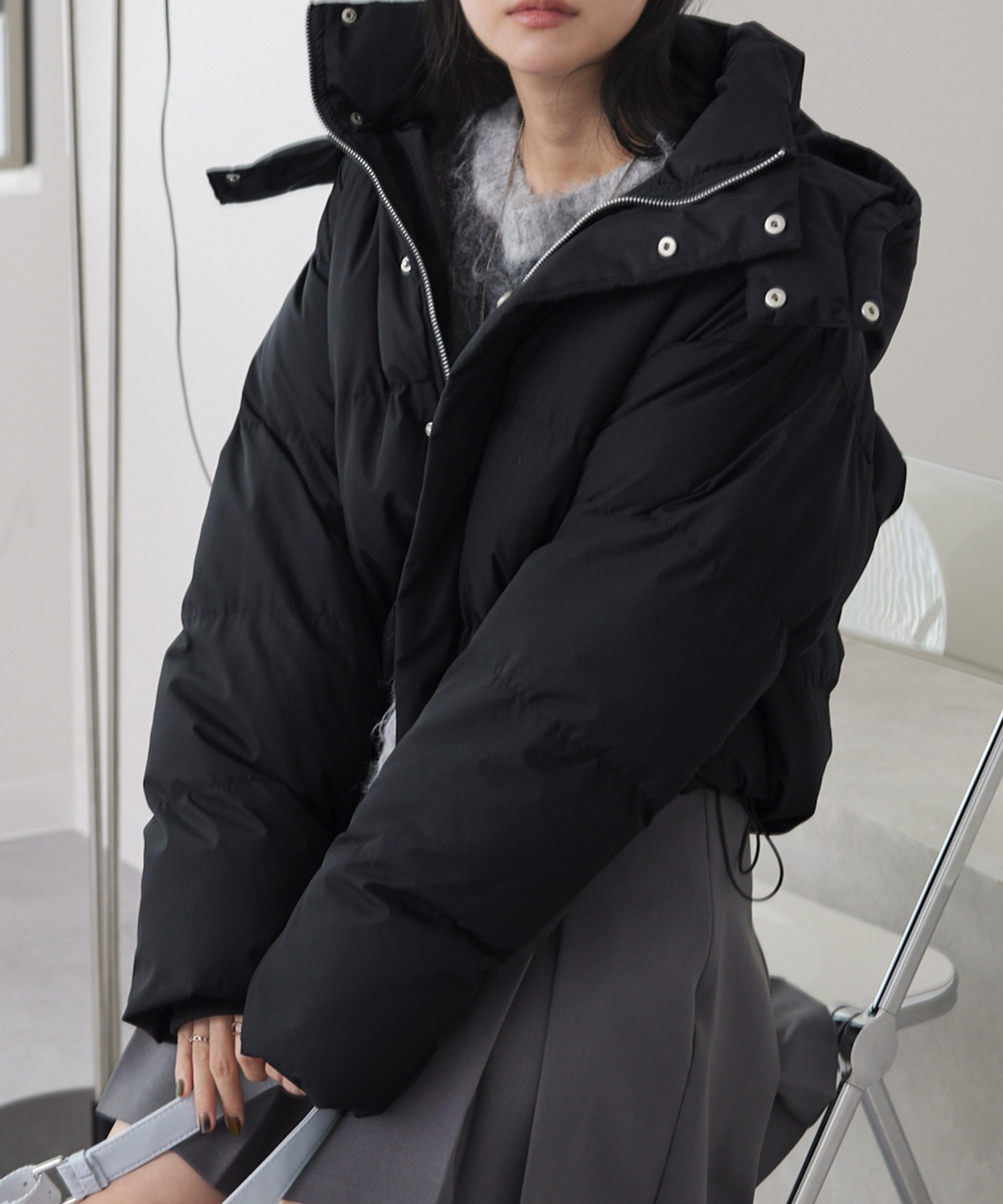 2WAYショート丈中綿ブルゾン/撥水・防風 MONO-MART│MONO-MART