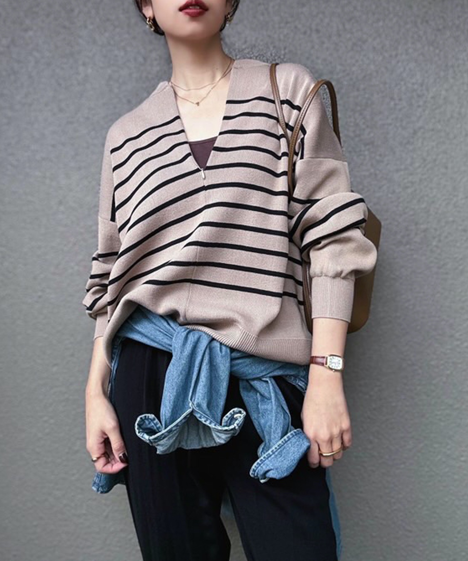 春ニット】フロント2wayニットプルオーバー Emma Taylor│STYLEDOOR