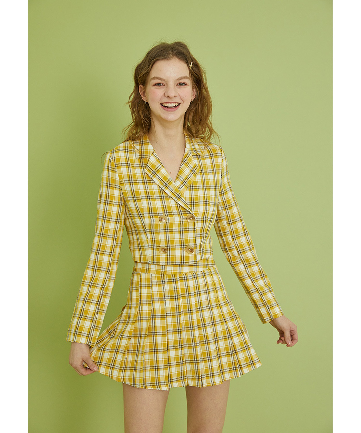 LUV IS TRUE/ラブ イズ トゥルー』SZ CHECK SET UP SKIRT/ チェック柄