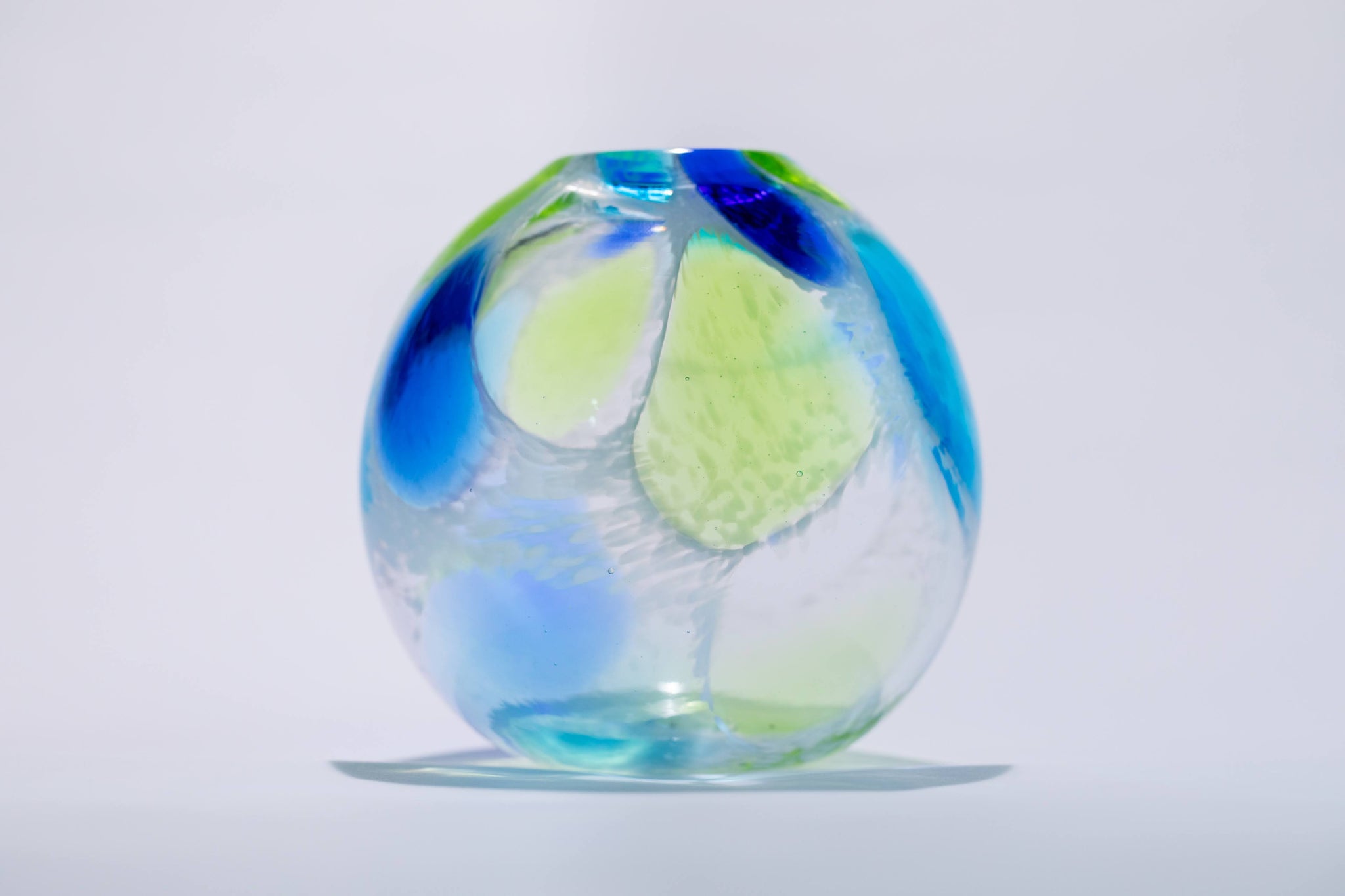 琉球ガラスの海風 海想花瓶 青 オンラインストア 人気商品 手作り