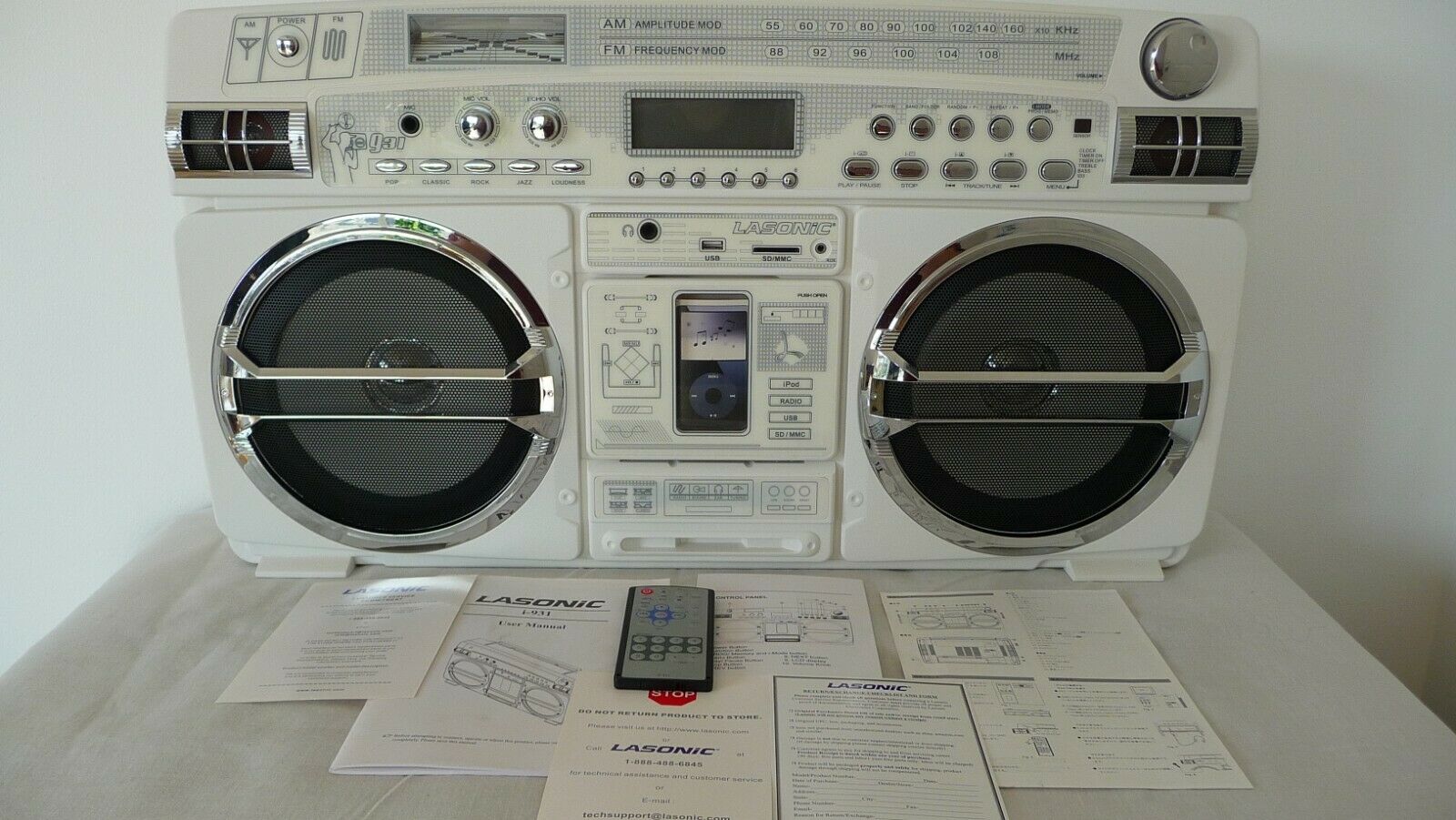 LASONIC i931 High Performance Portable Music System -