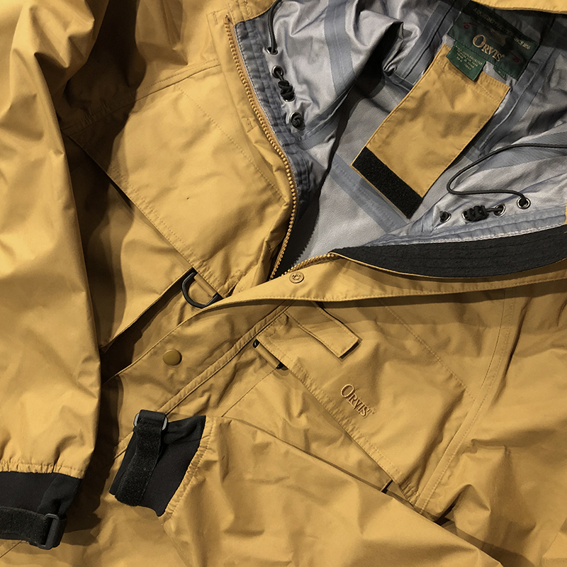 Orvis Fishing Gore-Tex All Weather Wading Jacket Camel Mint