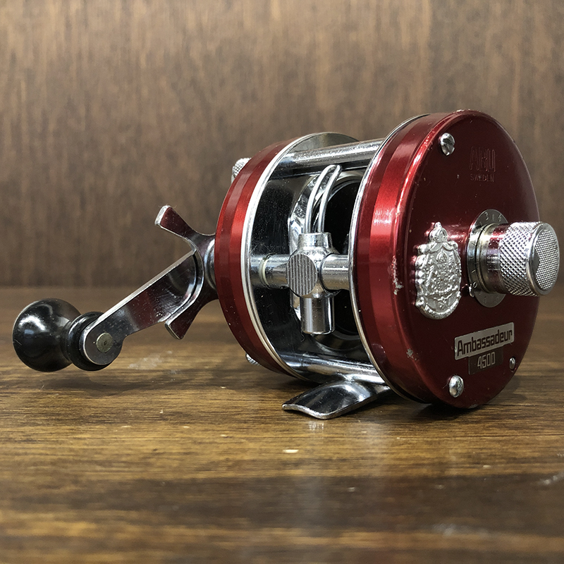 元箱付 ABU アンバサダー 4500 メンテ済 フレーム修正済 チェリー