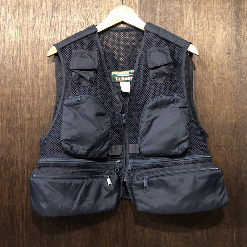 L.L.Bean Mesh Fishing Vest Dark Navy M エルエルビーン メッシュ