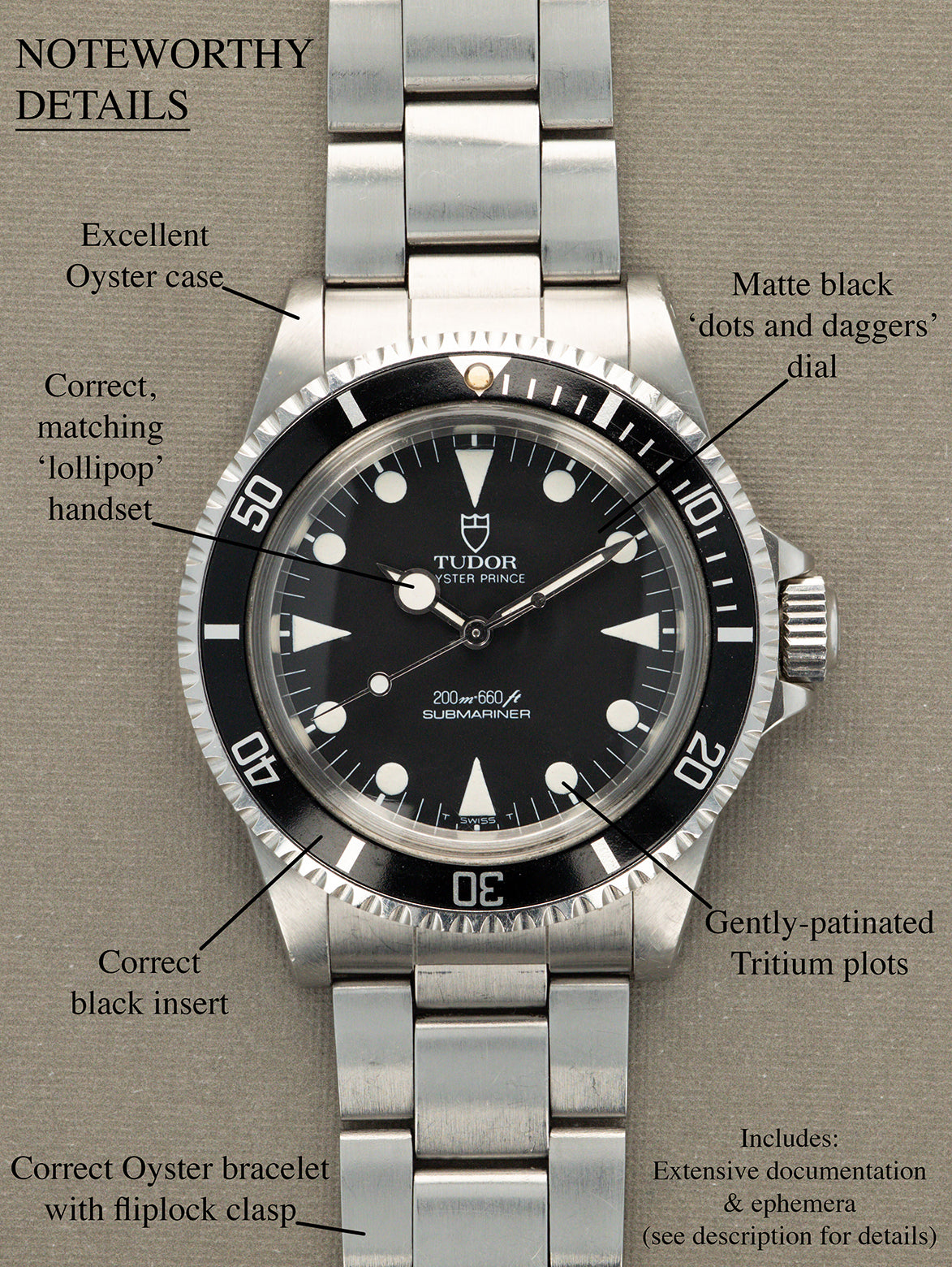 Tudor Submariner Ref. 94010 'Lollipop' - 'RCN' Military Issued w/ Exte