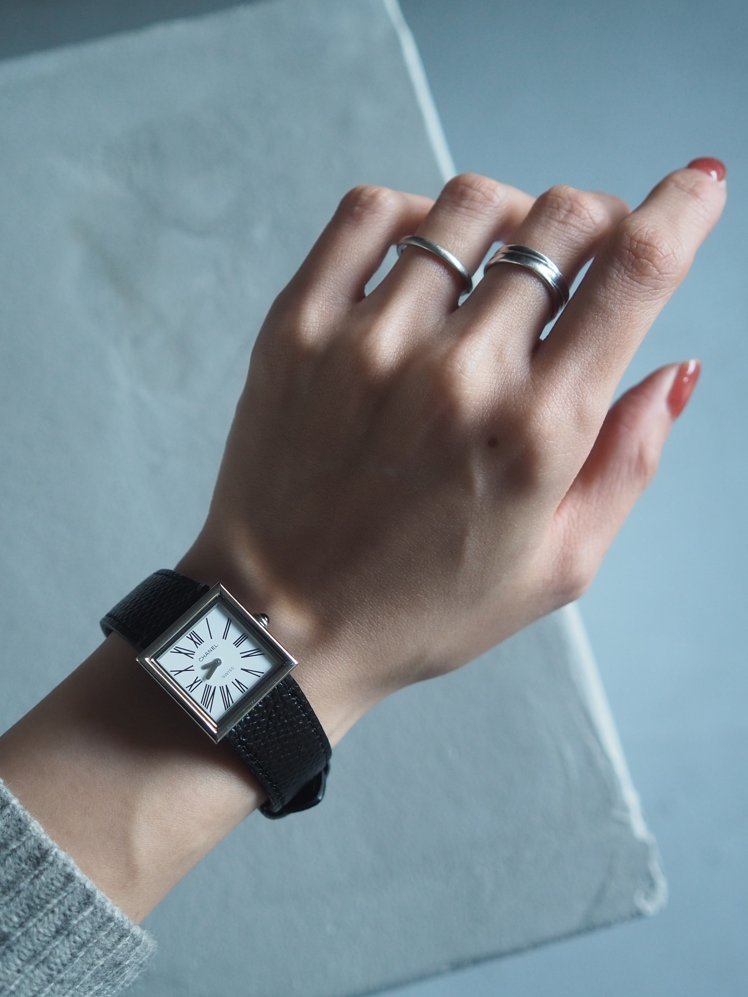 CHANEL シャネル マドモアゼル ウォッチ 腕時計 シルバー ブラック