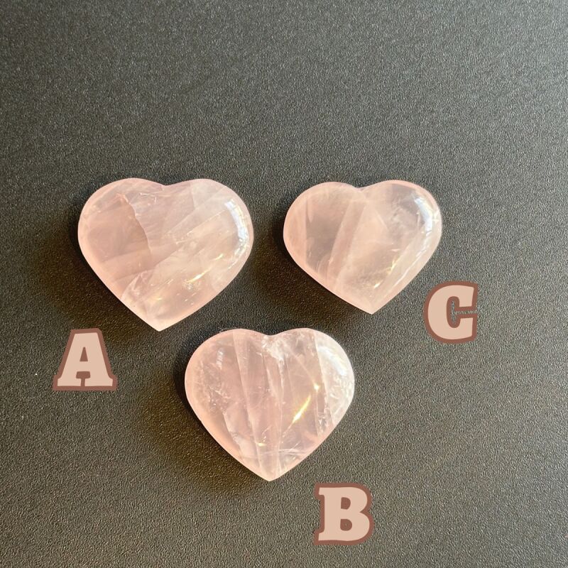 愛と絆・恋愛成就♥ローズクォーツ ハートお守り石 A - お守り屋さん