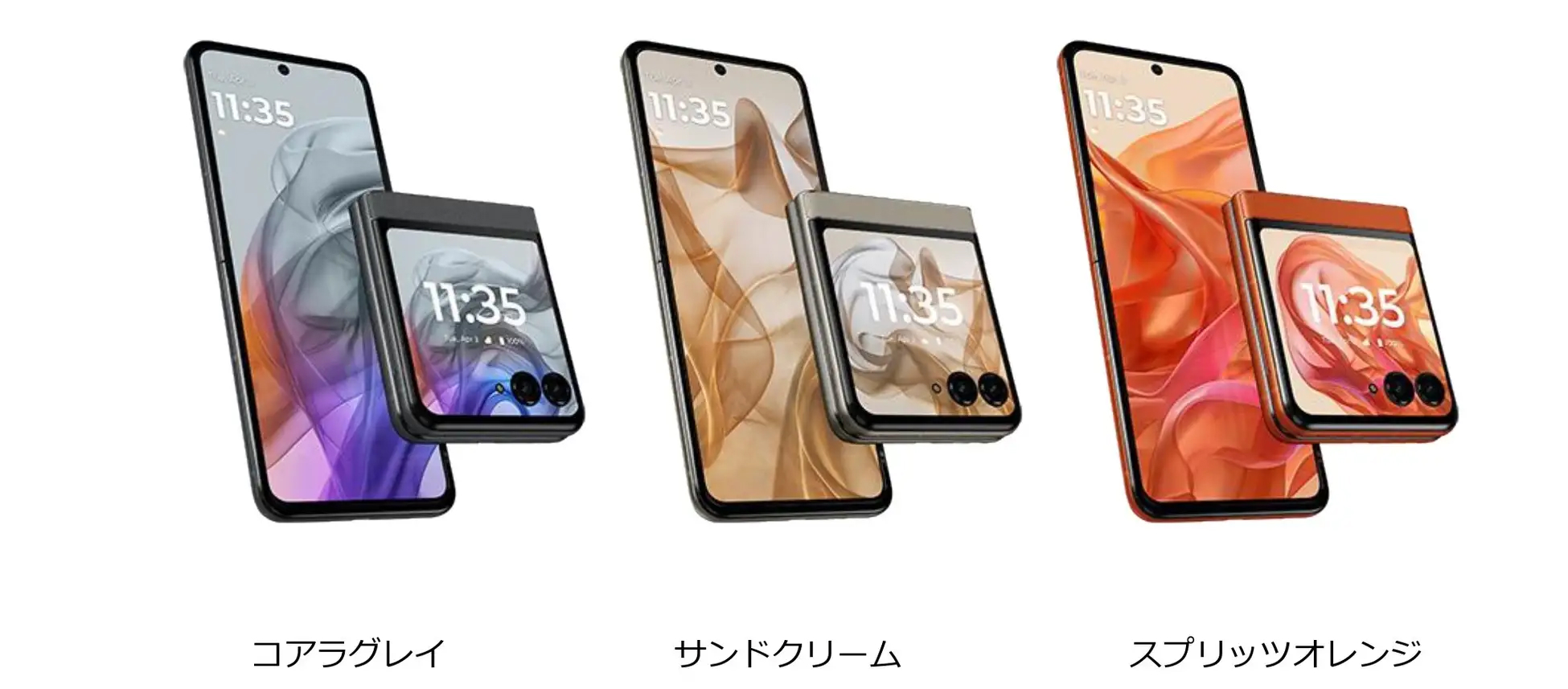 モトローラーから3.6インチ大型アウトディスプレイ搭載の折りたたみ