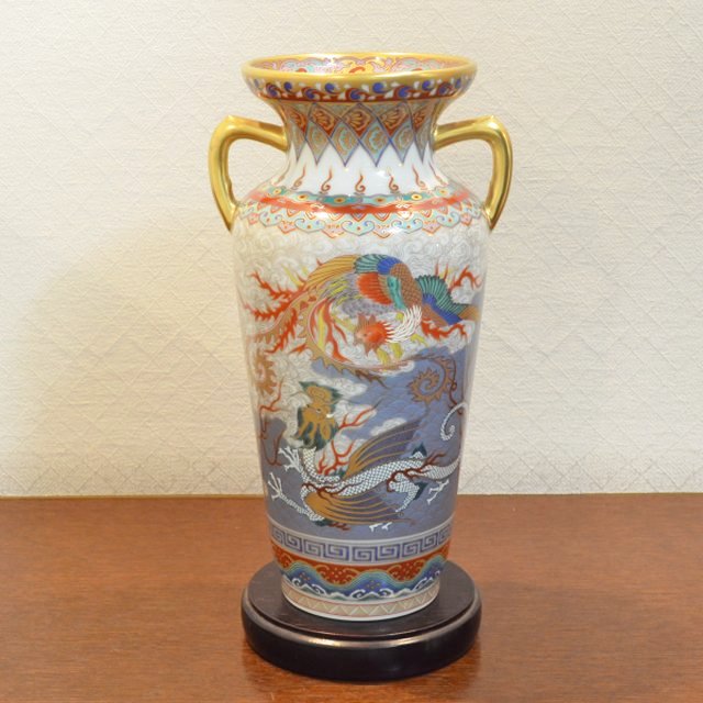 雲麒麟龍鳳凰）有田焼 花瓶|有田焼の老舗-香蘭社オンラインショップ