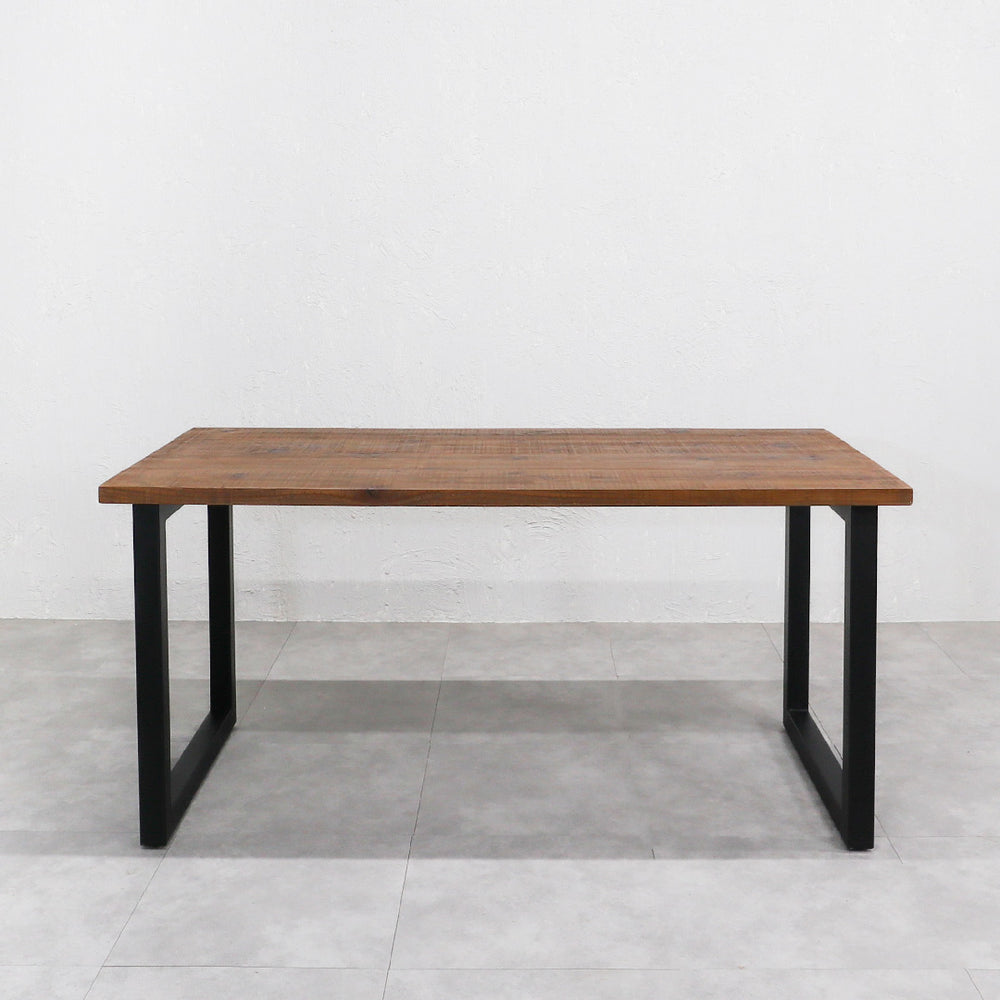 ヴィンテージスタイル 無垢材テーブル／アイアンロの字レッグス