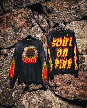 SAINT Mxxxxxx セントマイケル｜LS TEE/SOUL ON FIRE/BLACK SM-YS1