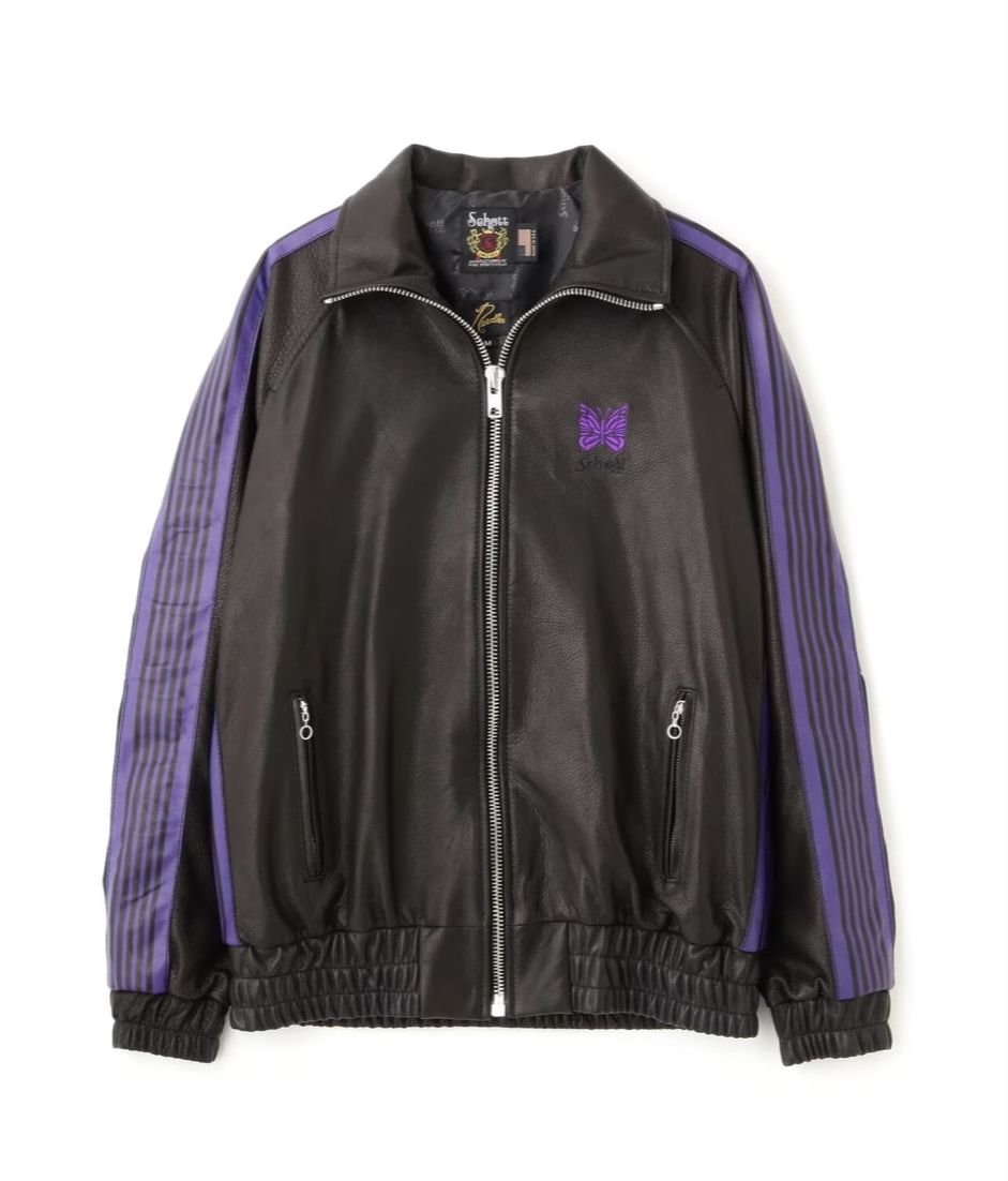 Schott×NEEDLES/ショット×ニードルス/LEATHER TRACK JACKET/レザー