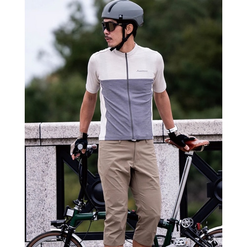 KAPELMUUR ( カペルミュール ) 半袖ジャージ 半袖リネン風コンビ