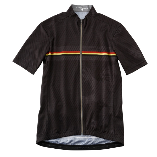 KAPELMUUR(カペルミュール)半袖ジャージ ベルギーライン ブラック S